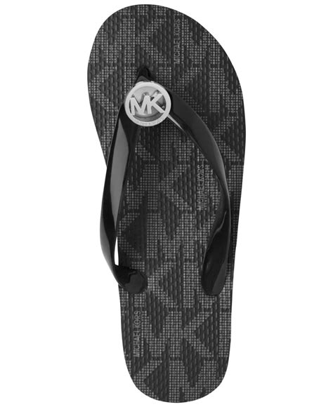 michael kors flip flops black|Michael Kors flip flops sale.